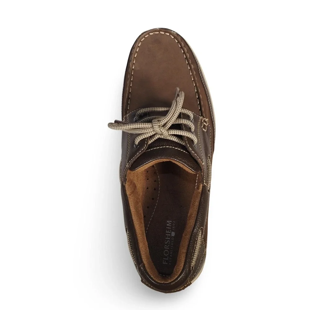 Florsheim Lakeside Ox Moc Toe 13157-200 Brown Mens 9W Leather Boat Shoes‎